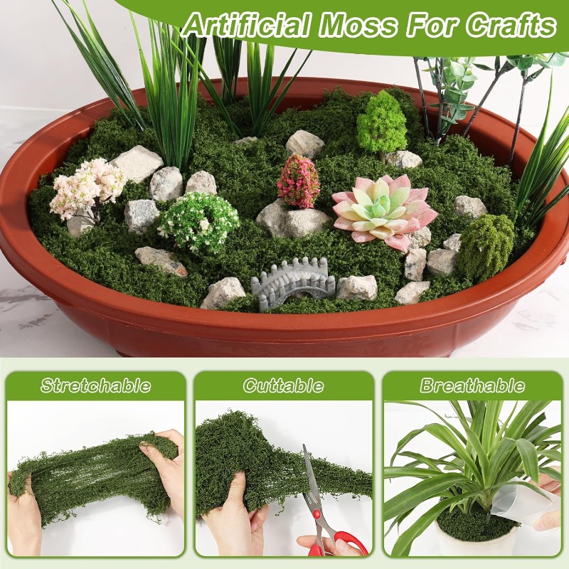 Yapay Yeşil Yosun Bitkileri DI - Sphagnum Moss Dry incelemesi ve fiyatı
